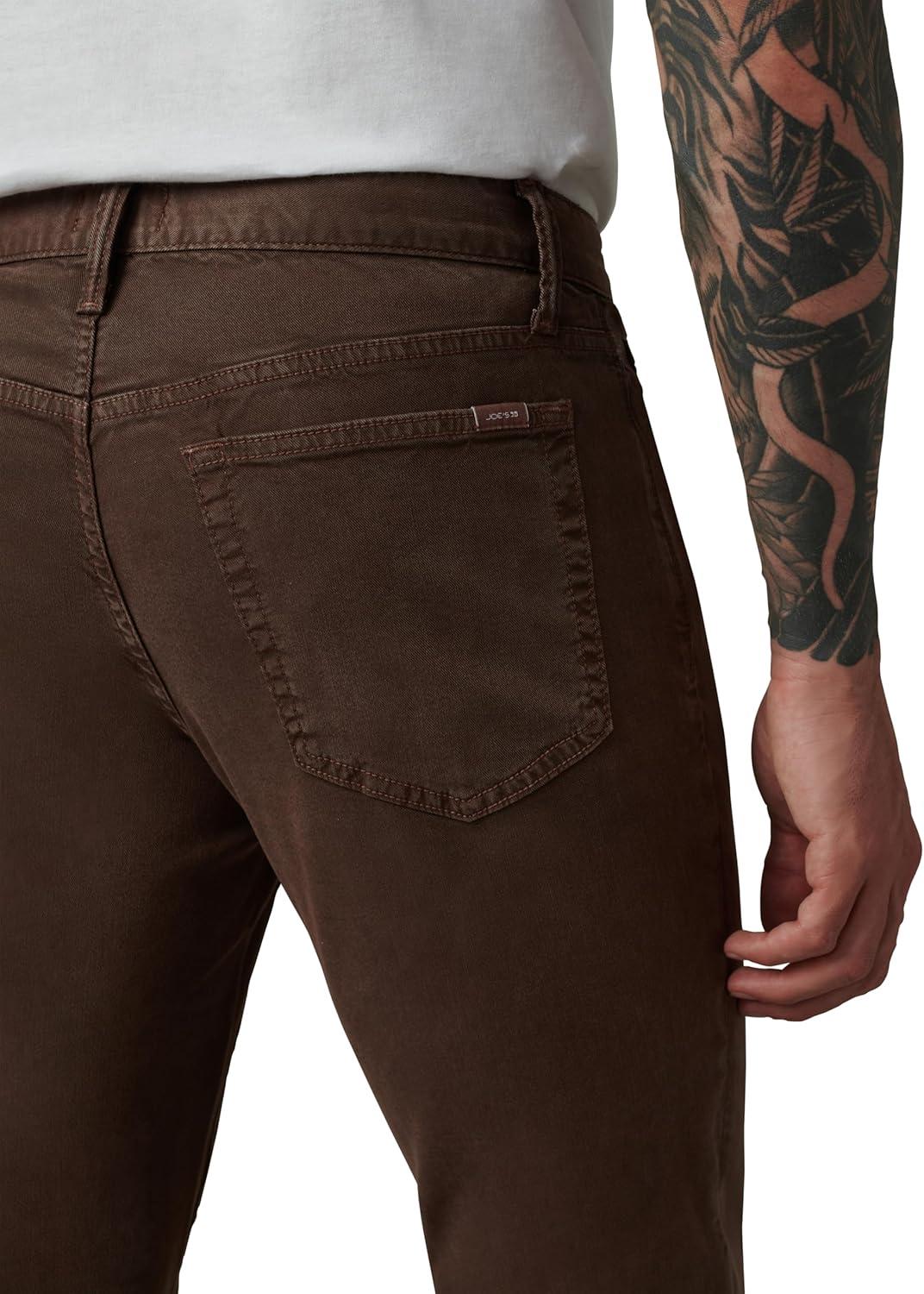 imageJoes Jeans Mens Brixton NonDenim Straight and Narrow Leg Twill PantChocolate Martini