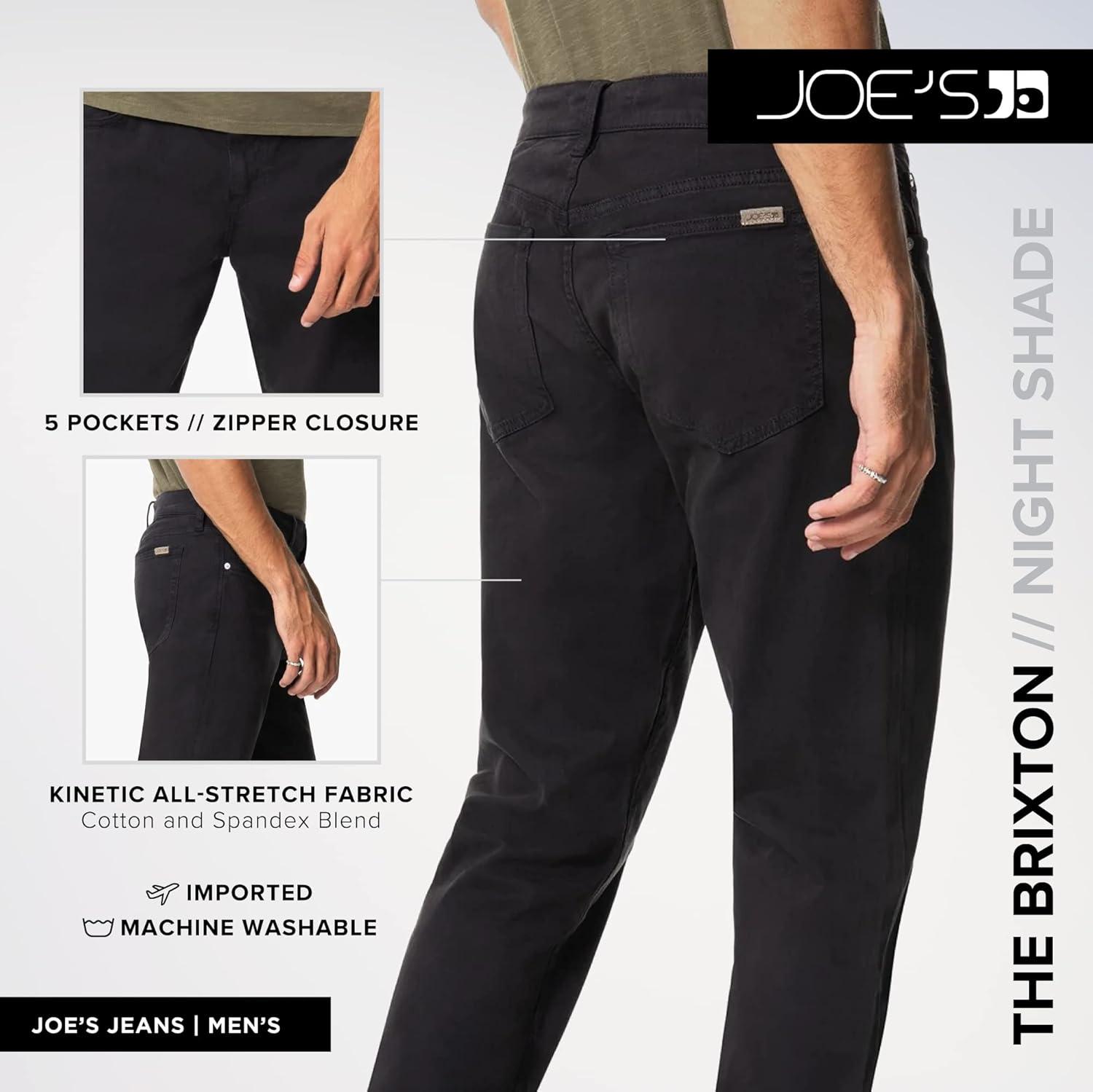 imageJoes Jeans Mens Brixton NonDenim Straight and Narrow Leg Twill PantNight Shade