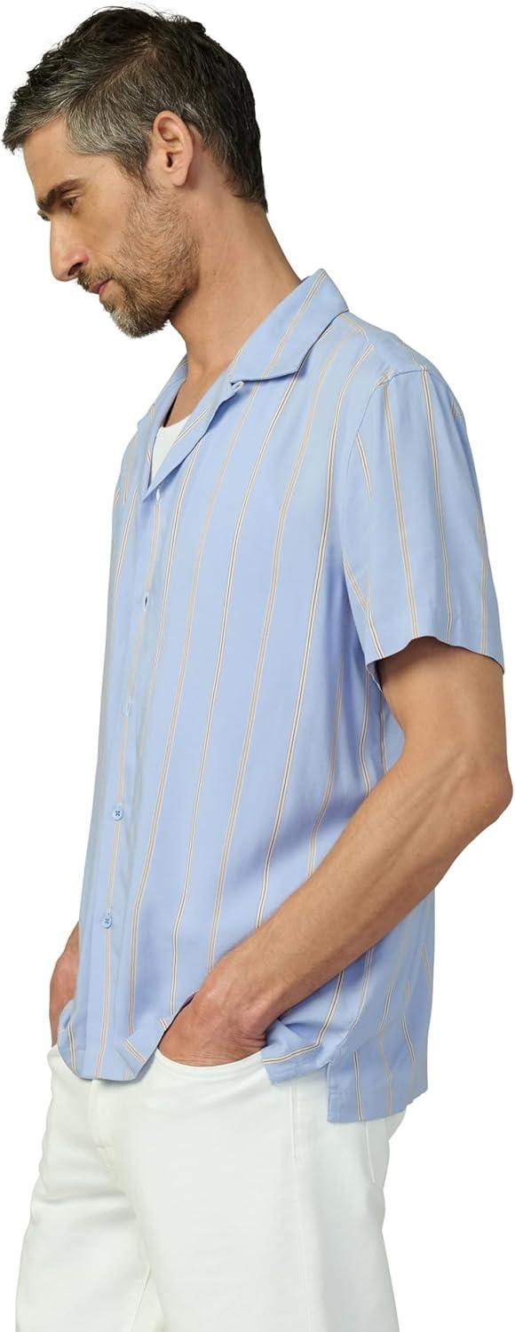 imageJoes Jeans Mens Camp ShirtBlue Heron Stripe