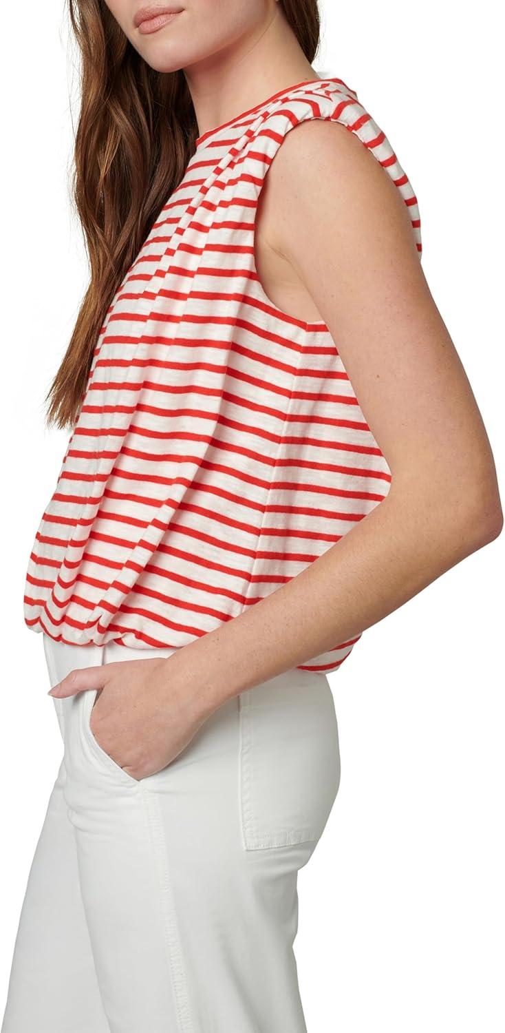 imageJoes Jeans Womens The Arden Sleeveless TeeWhitePoppy Red