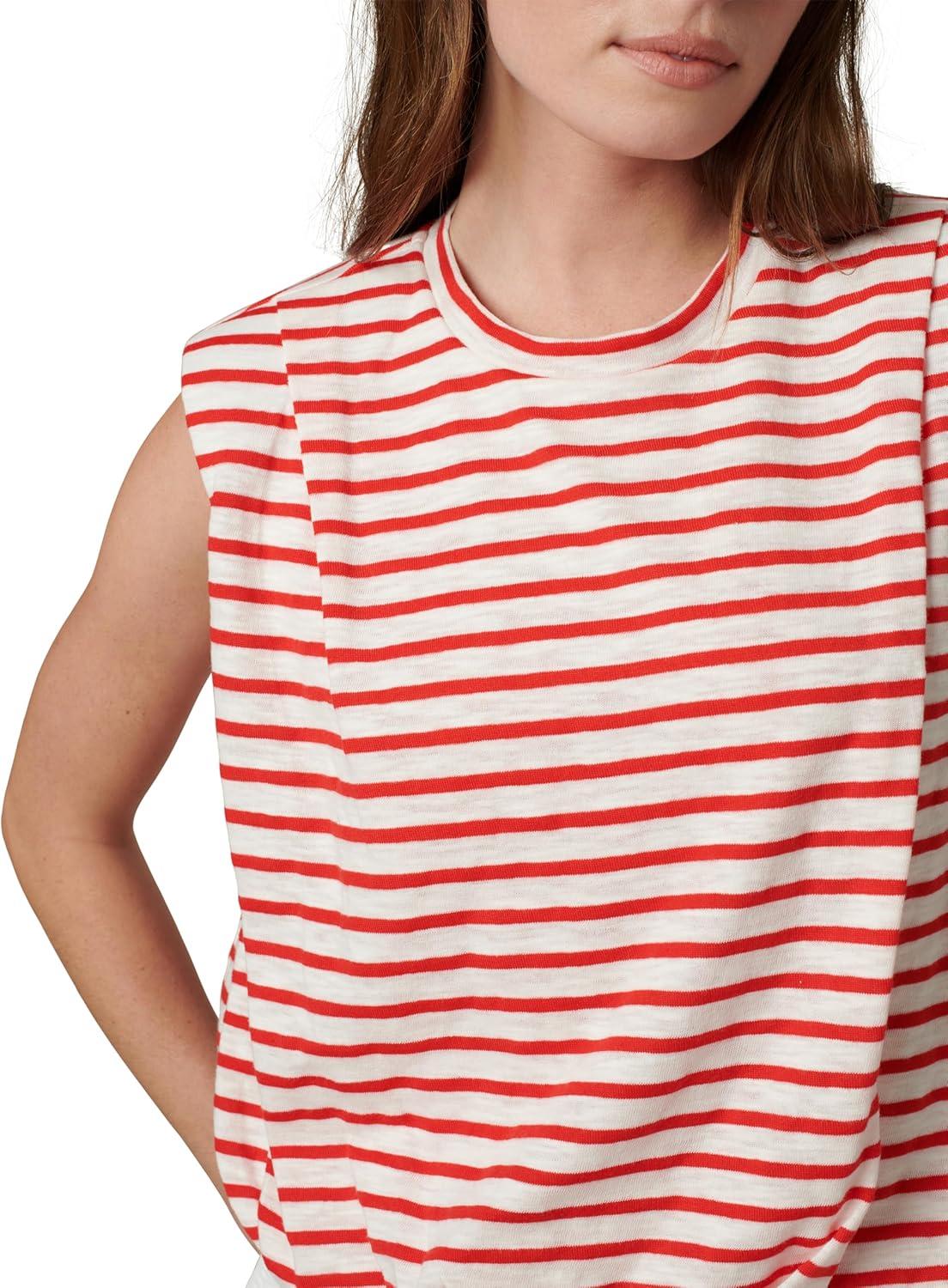 imageJoes Jeans Womens The Arden Sleeveless TeeWhitePoppy Red