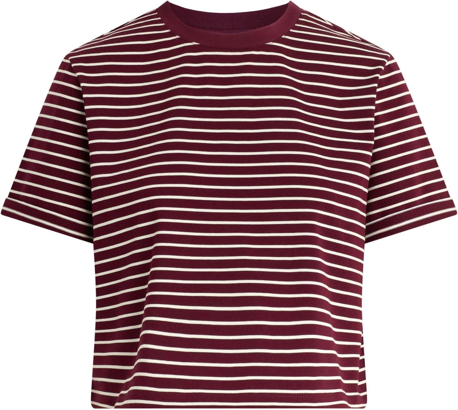 imageJoes Jeans Womens The Boxy TeeBordeaux Breton Stripe