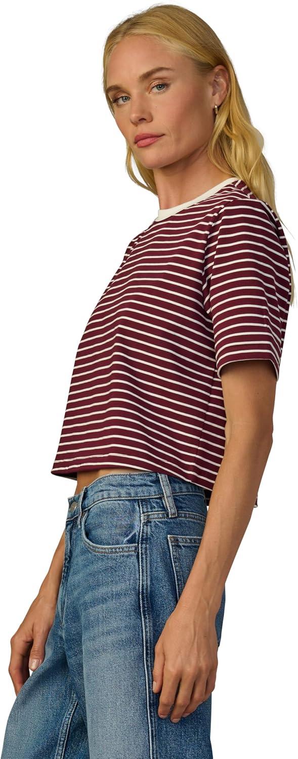 imageJoes Jeans Womens The Boxy TeeBordeaux Breton Stripe