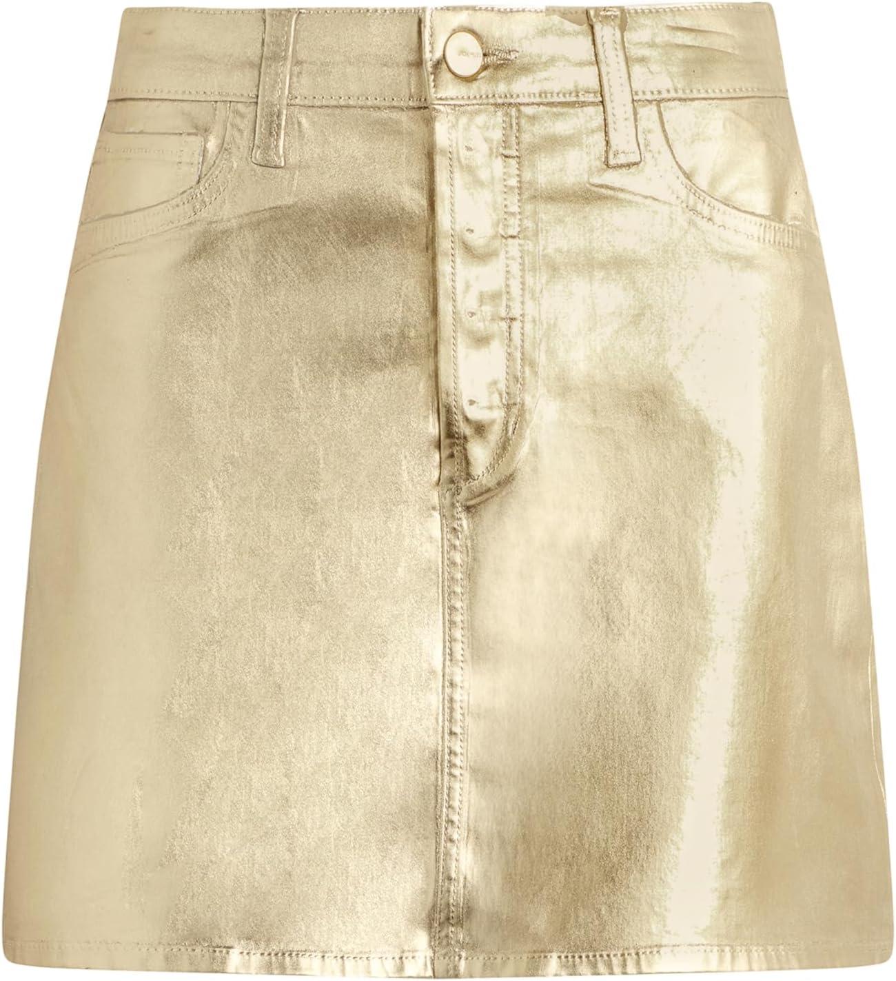 imageJoes Jeans Womens The Cara Foil Mini SkirtGold Foil