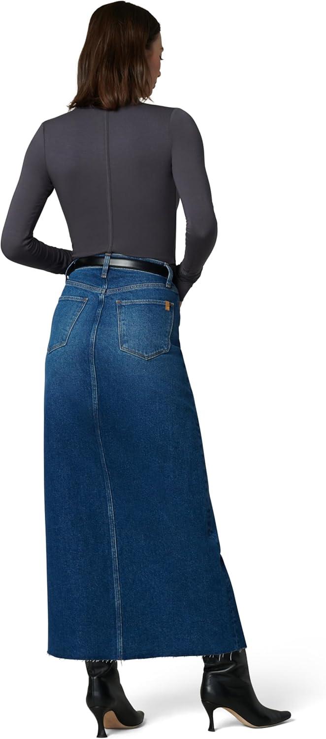 imageJoes Jeans Womens The Eva High Rise Maxi Denim Skirt with Front SlitNumber One