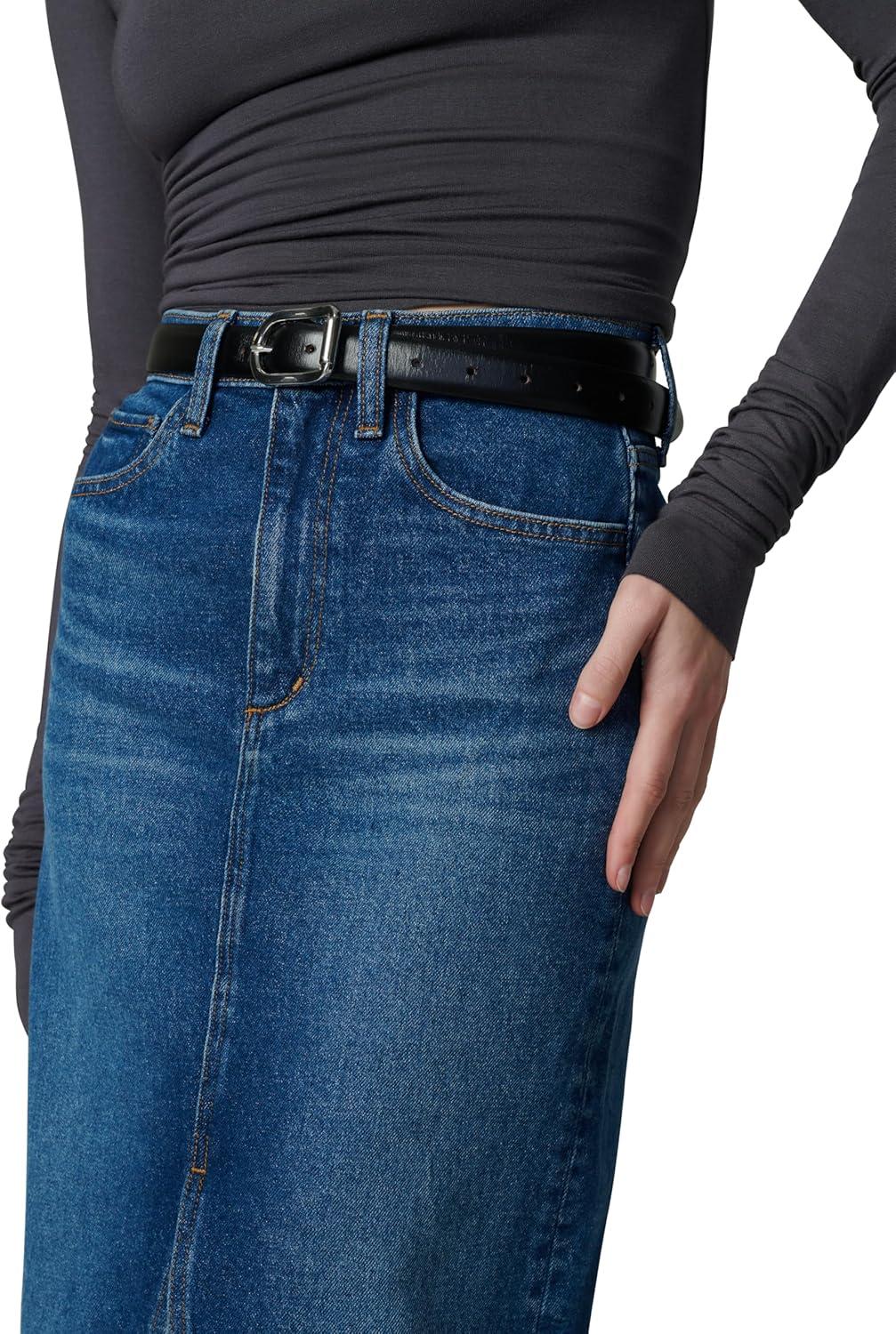 imageJoes Jeans Womens The Eva High Rise Maxi Denim Skirt with Front SlitNumber One