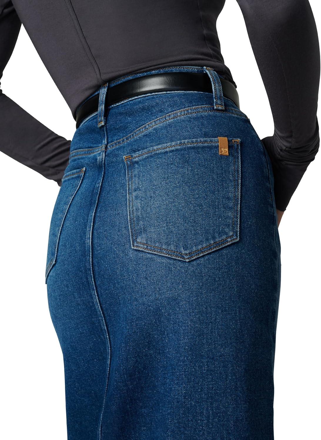 imageJoes Jeans Womens The Eva High Rise Maxi Denim Skirt with Front SlitNumber One