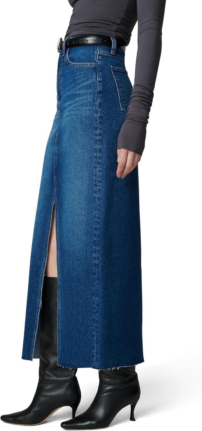 imageJoes Jeans Womens The Eva High Rise Maxi Denim Skirt with Front SlitNumber One