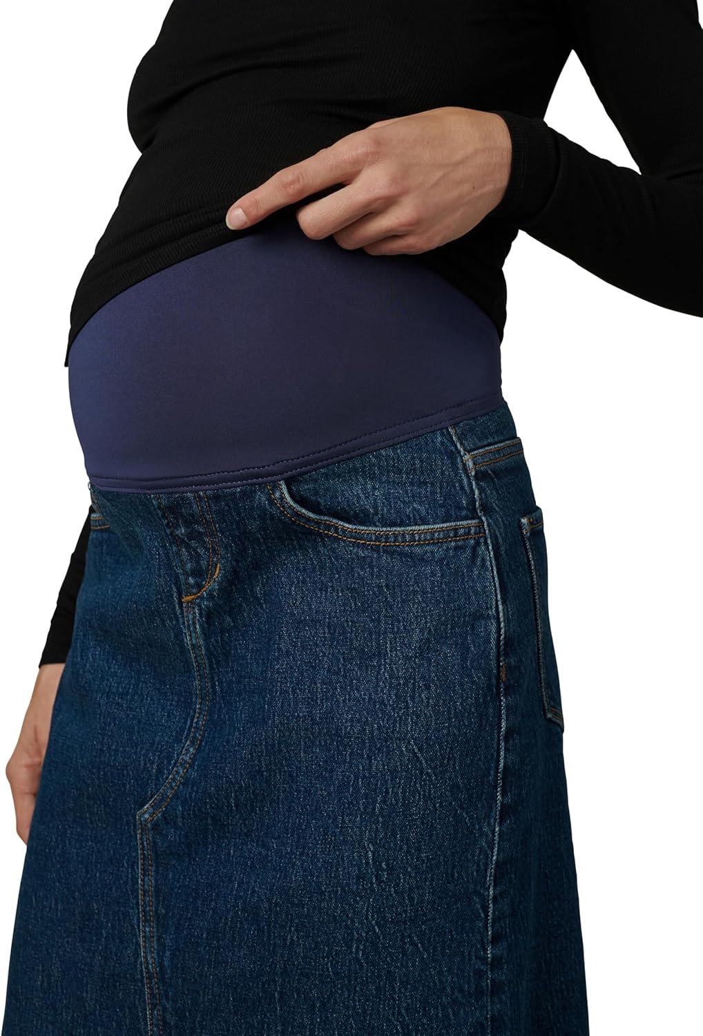 imageJoes Jeans Womens The Joplin Maternity Denim Knee Length SkirtBaby Steps