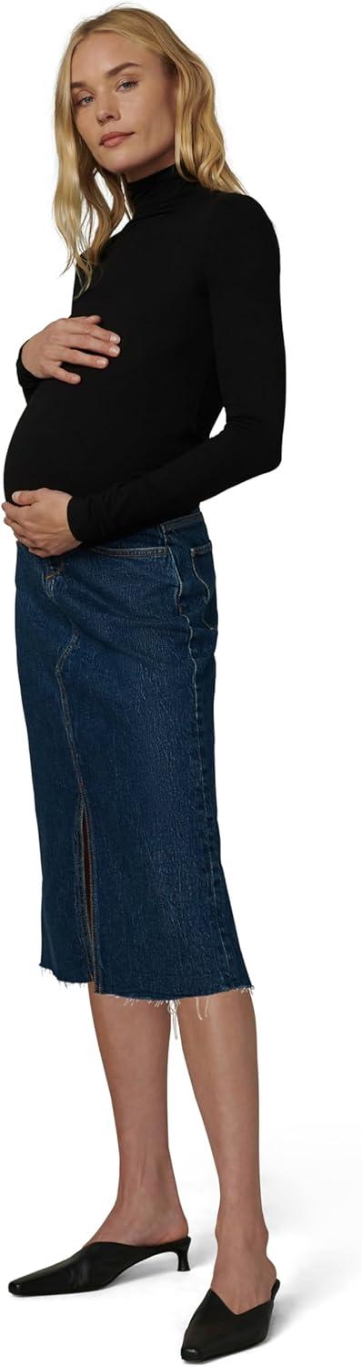 imageJoes Jeans Womens The Joplin Maternity Denim Knee Length SkirtBaby Steps
