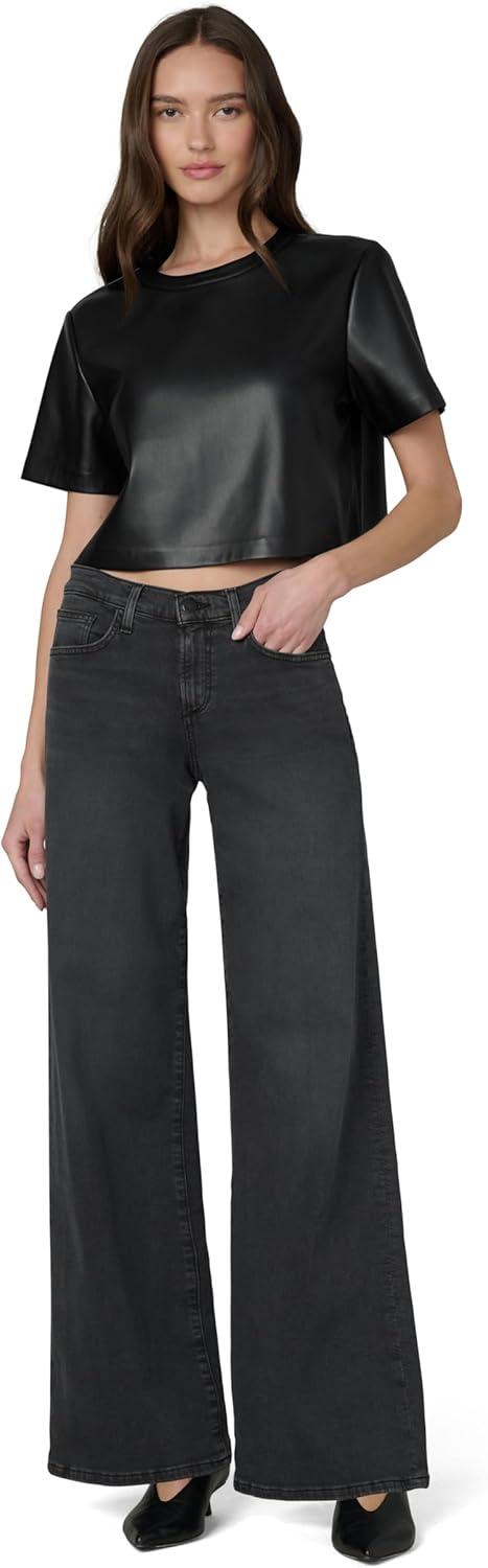 imageJoes Jeans Womens The Lou Lou Low Rise Wide Leg JeansBlack Cat