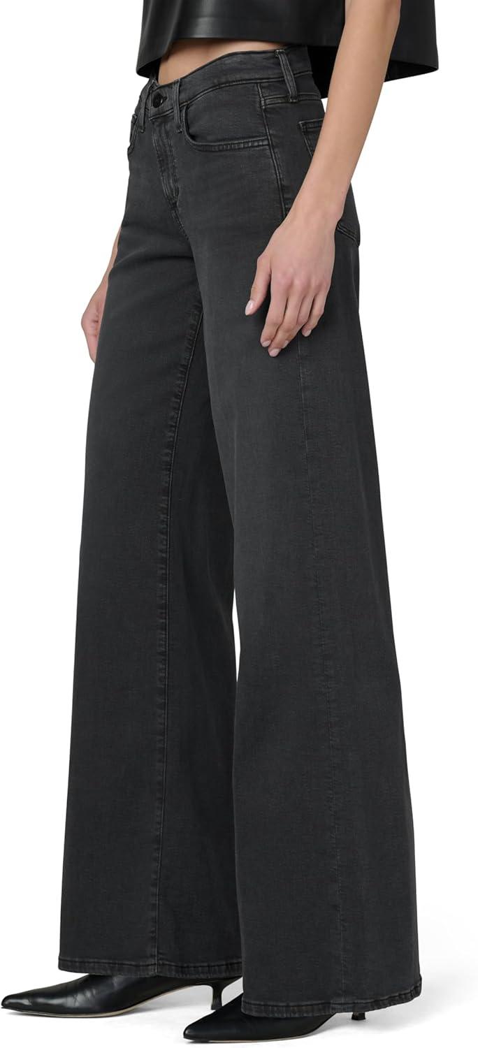 imageJoes Jeans Womens The Lou Lou Low Rise Wide Leg JeansBlack Cat