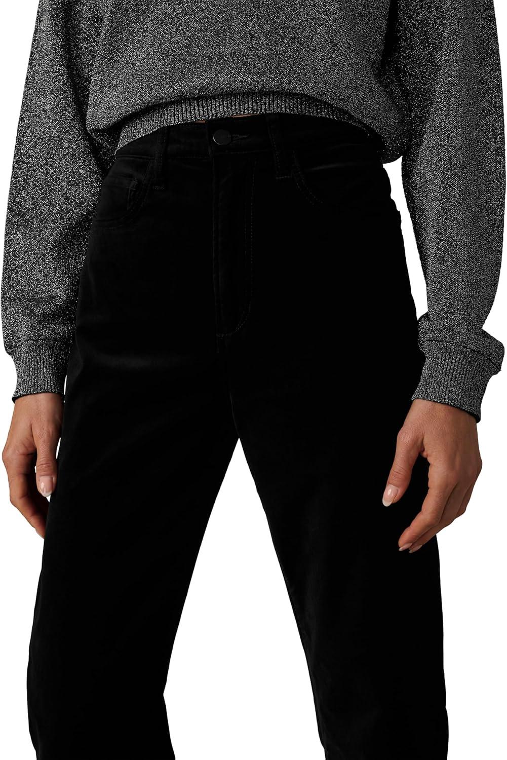 imageJoes Jeans Womens The Margot High Rise Straight Leg JeanBlack Velveteen