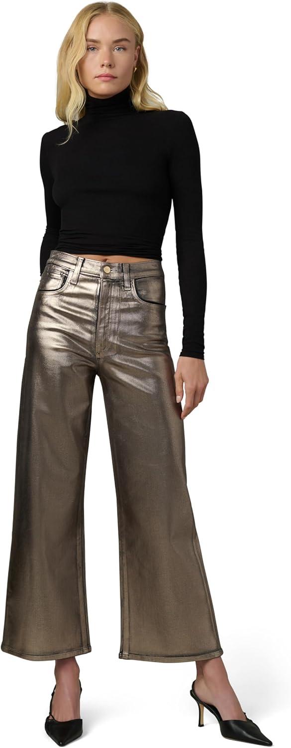 imageJoes Jeans Womens The Mia High Rise Wide Leg Ankle JeanGilded Night Foil