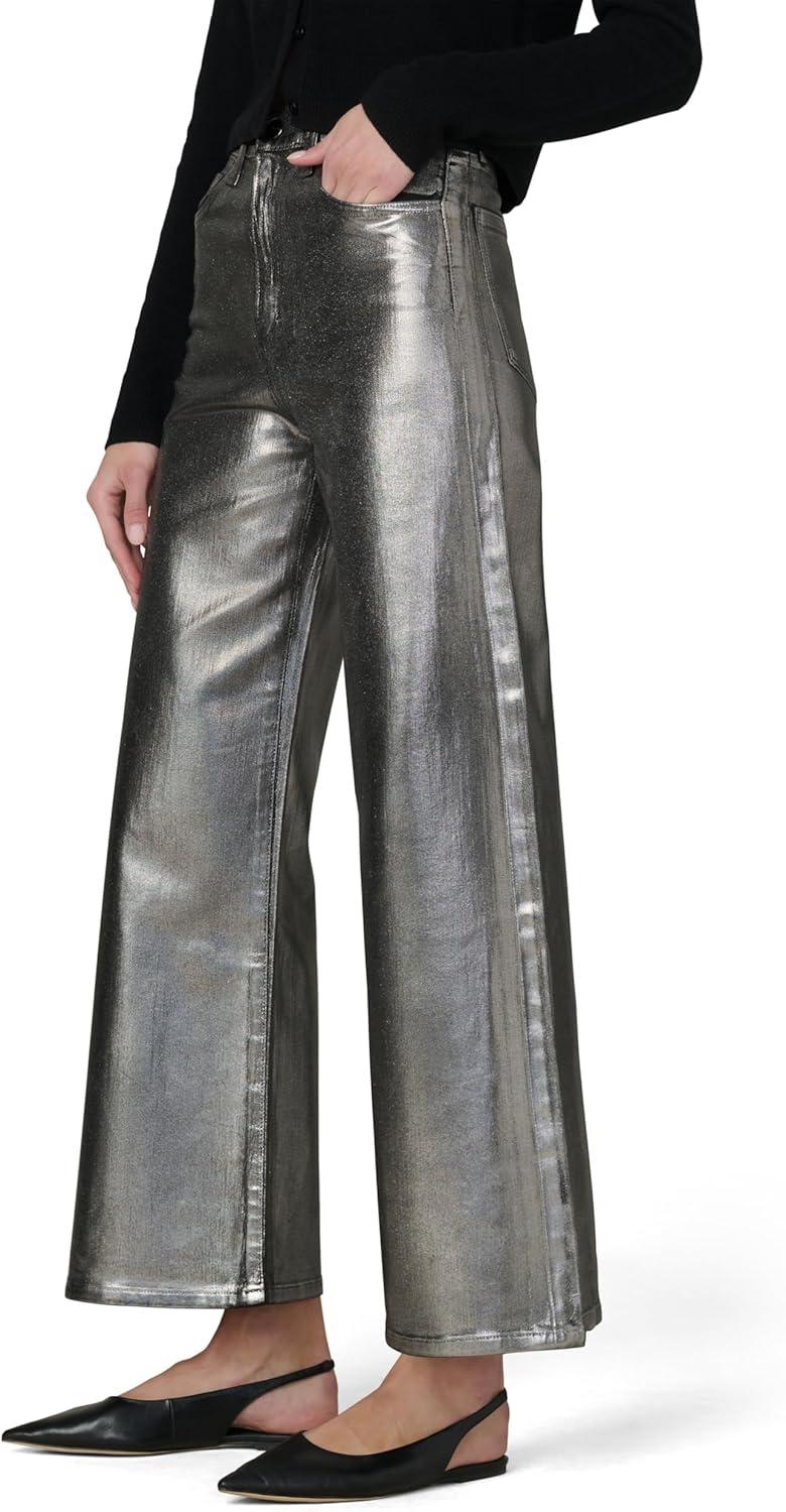 imageJoes Jeans Womens The Mia High Rise Wide Leg Ankle JeanPewter Foil