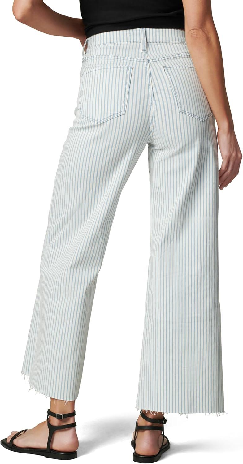 imageJoes Jeans Womens The Mia High Rise Wide Leg Ankle JeanRail Road Stripe