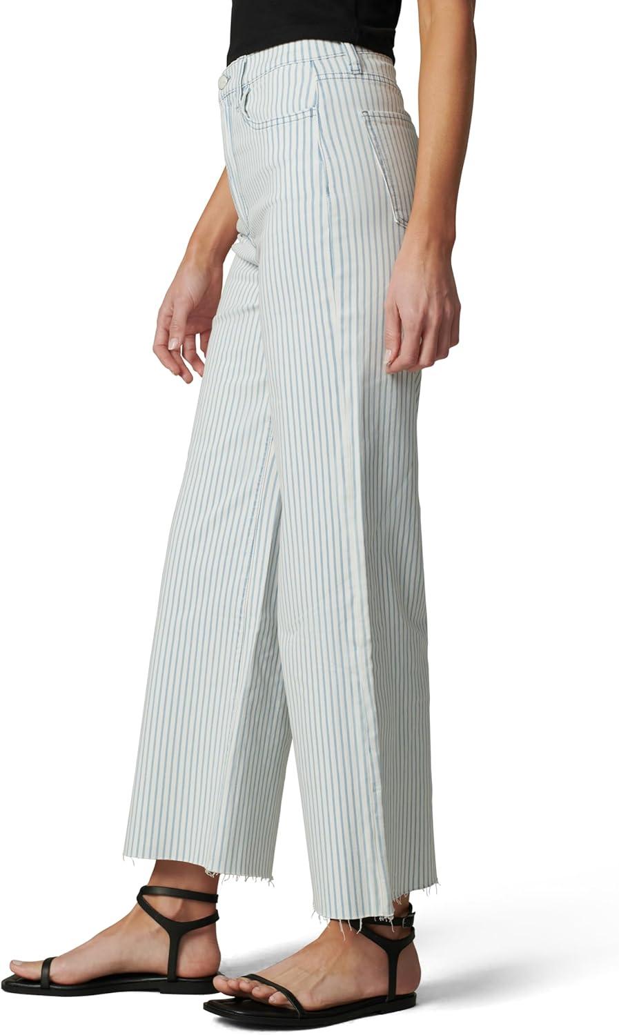 imageJoes Jeans Womens The Mia High Rise Wide Leg Ankle JeanRail Road Stripe