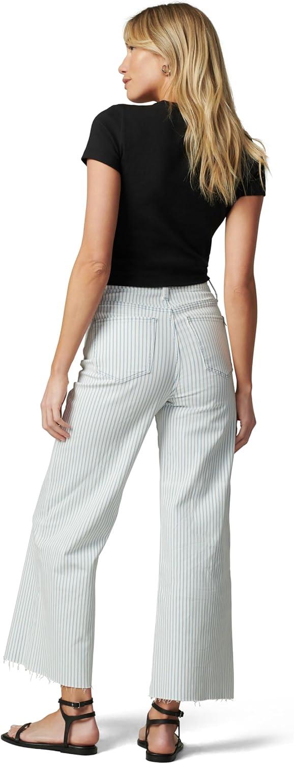 imageJoes Jeans Womens The Mia High Rise Wide Leg Ankle JeanRail Road Stripe