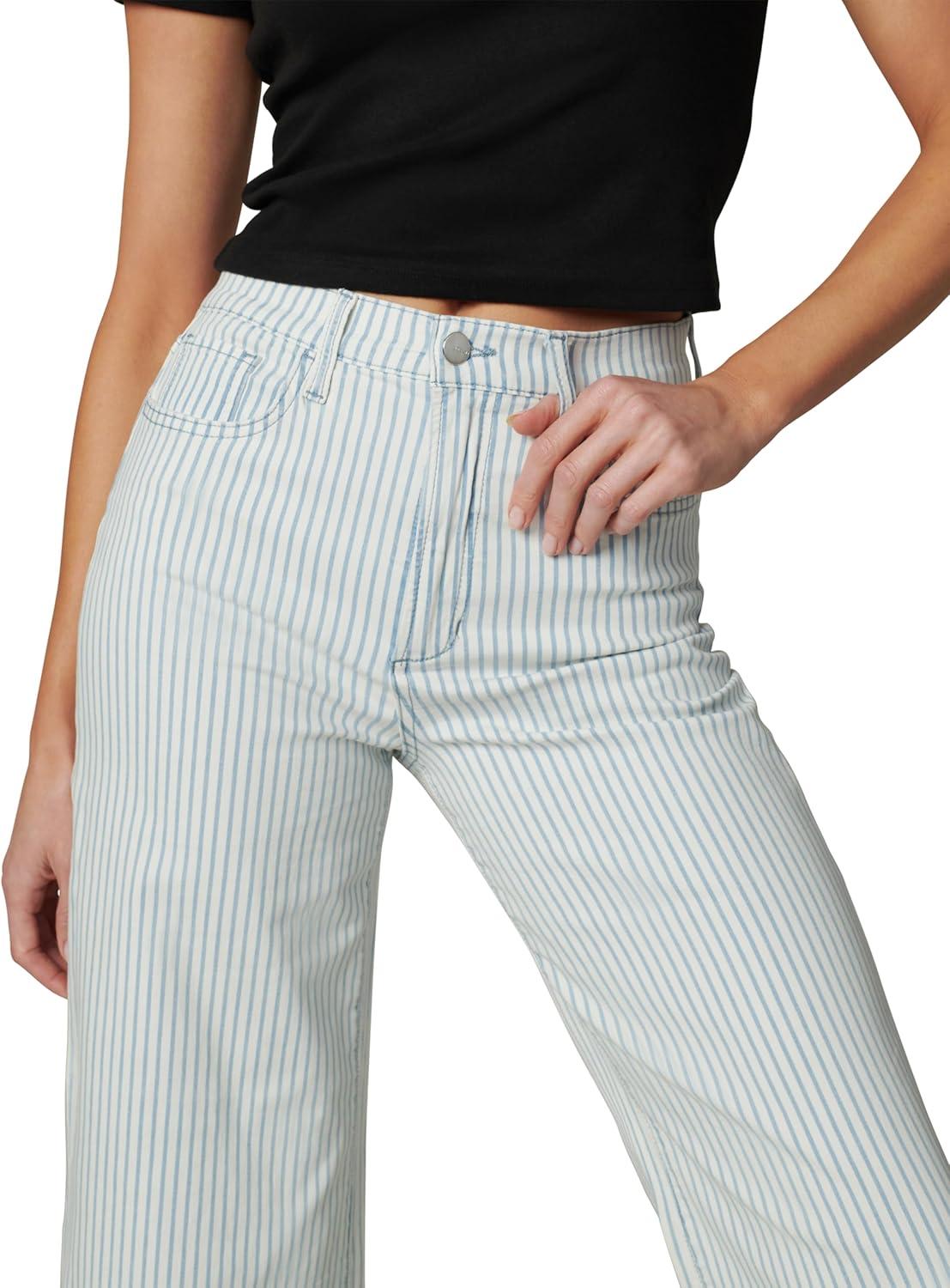 imageJoes Jeans Womens The Mia High Rise Wide Leg Ankle JeanRail Road Stripe