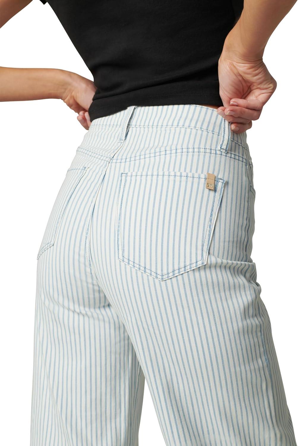 imageJoes Jeans Womens The Mia High Rise Wide Leg Ankle JeanRail Road Stripe