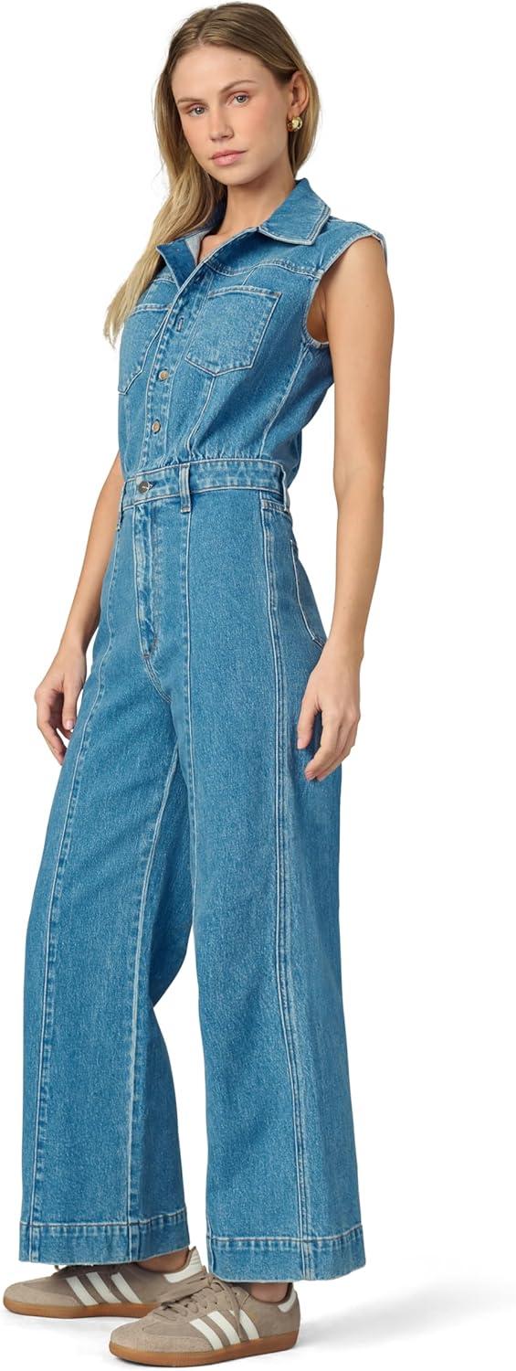 imageJoes Jeans Womens The Pasha Sleeveless Denim JumpsuitStand By