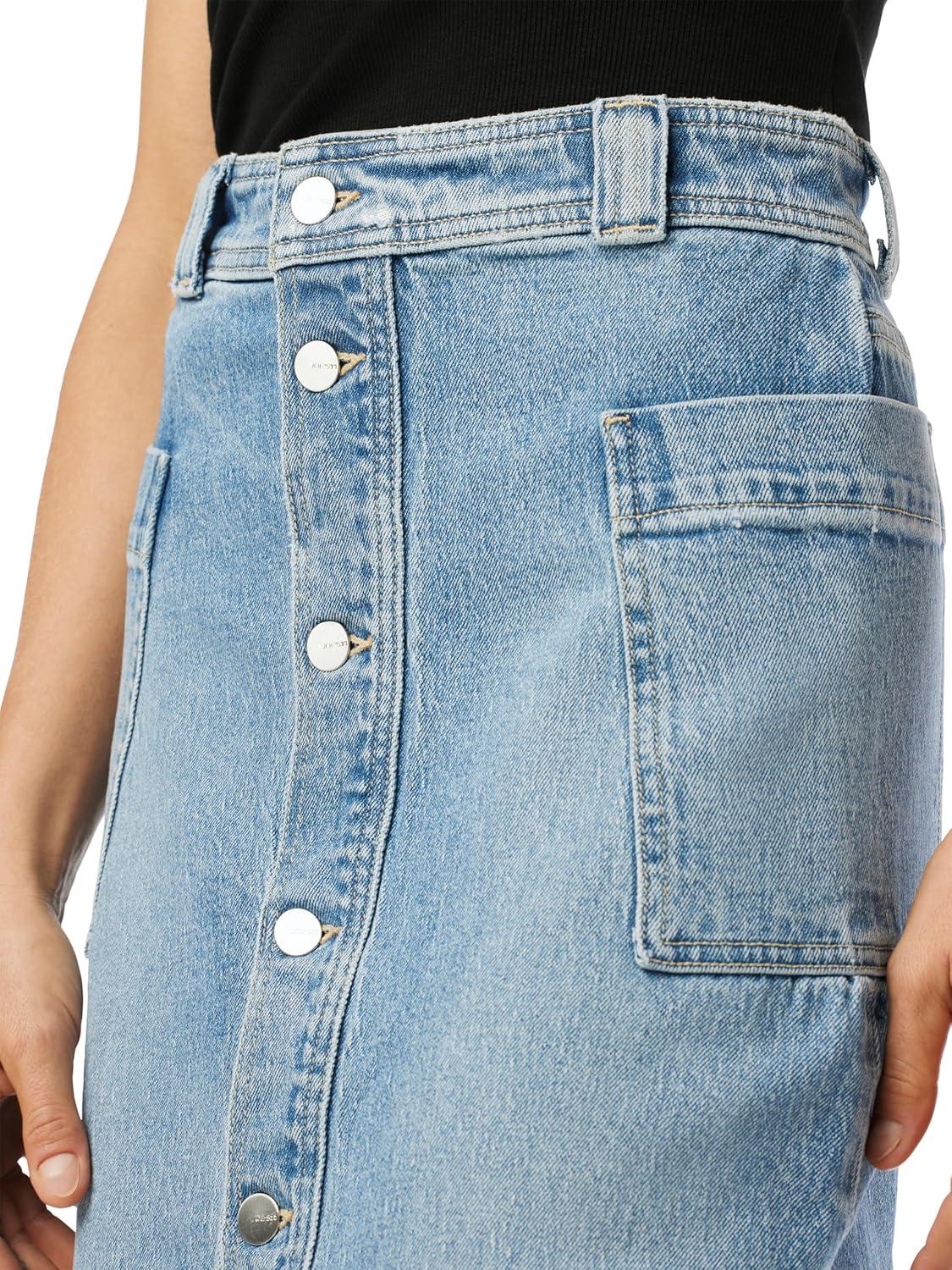 imageJoes Jeans Womens The Pheobe High Rise Patch Pocket Midi Denim SkirtSo Special