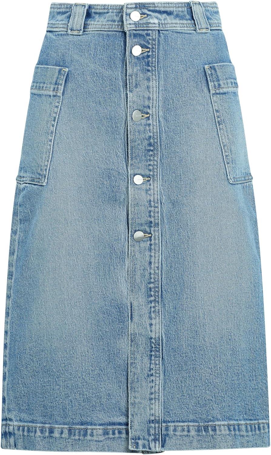 imageJoes Jeans Womens The Pheobe High Rise Patch Pocket Midi Denim SkirtSo Special