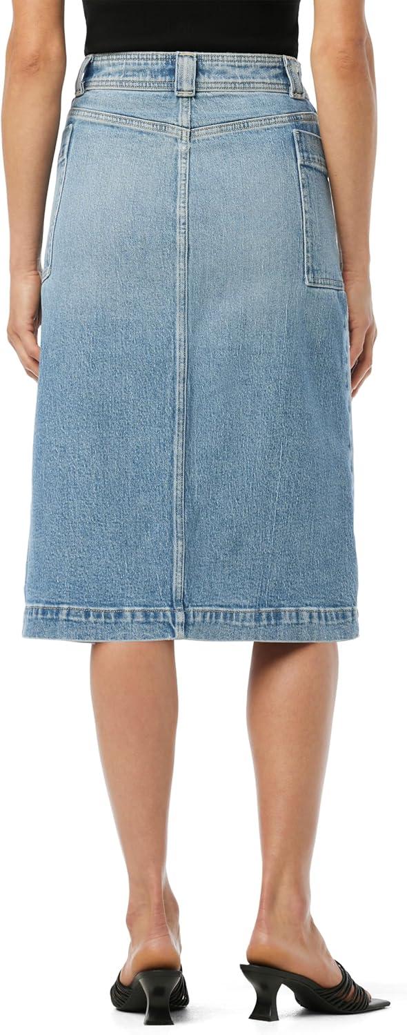 imageJoes Jeans Womens The Pheobe High Rise Patch Pocket Midi Denim SkirtSo Special