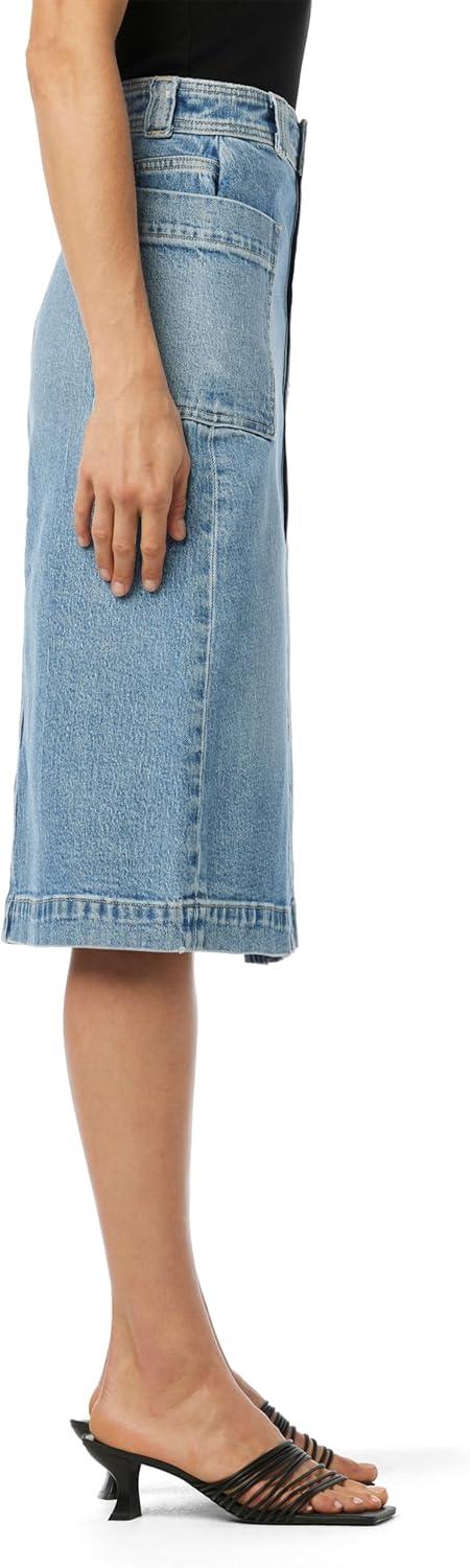 imageJoes Jeans Womens The Pheobe High Rise Patch Pocket Midi Denim SkirtSo Special