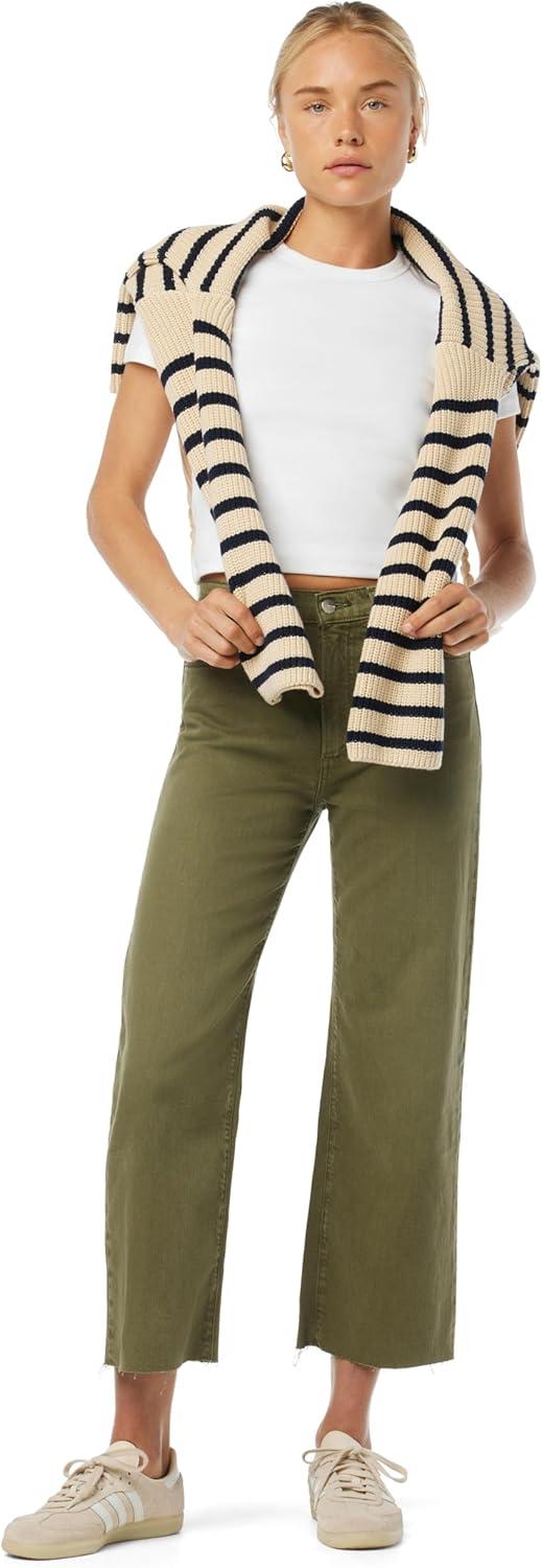 imageJoes Womens The Blake High Rise Crop Wide Leg JeanBurnt Olive