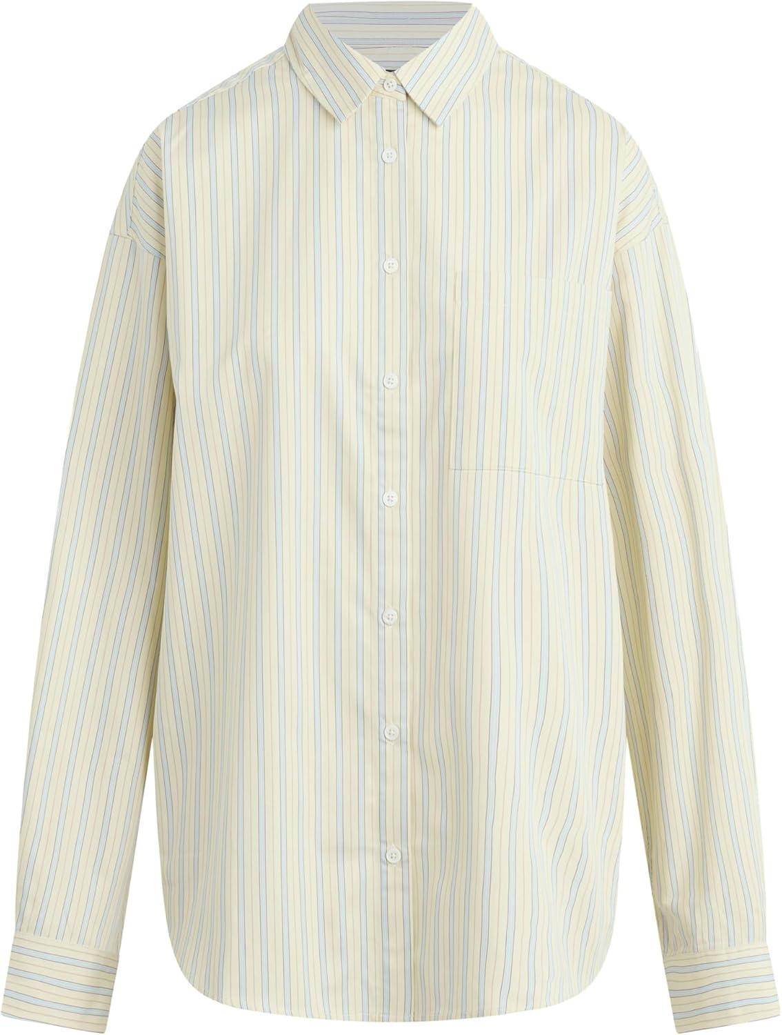 imageJoes Womens The Boyfriend Button Down Long Sleeve ShirtAnise Flower Varigated Stripe