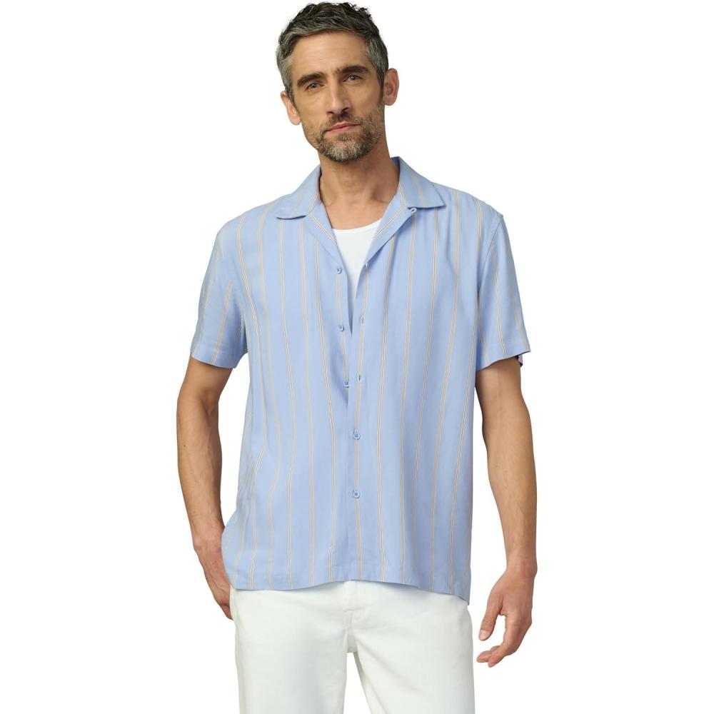 imageJoes Jeans Mens Camp ShirtBlue Heron Stripe