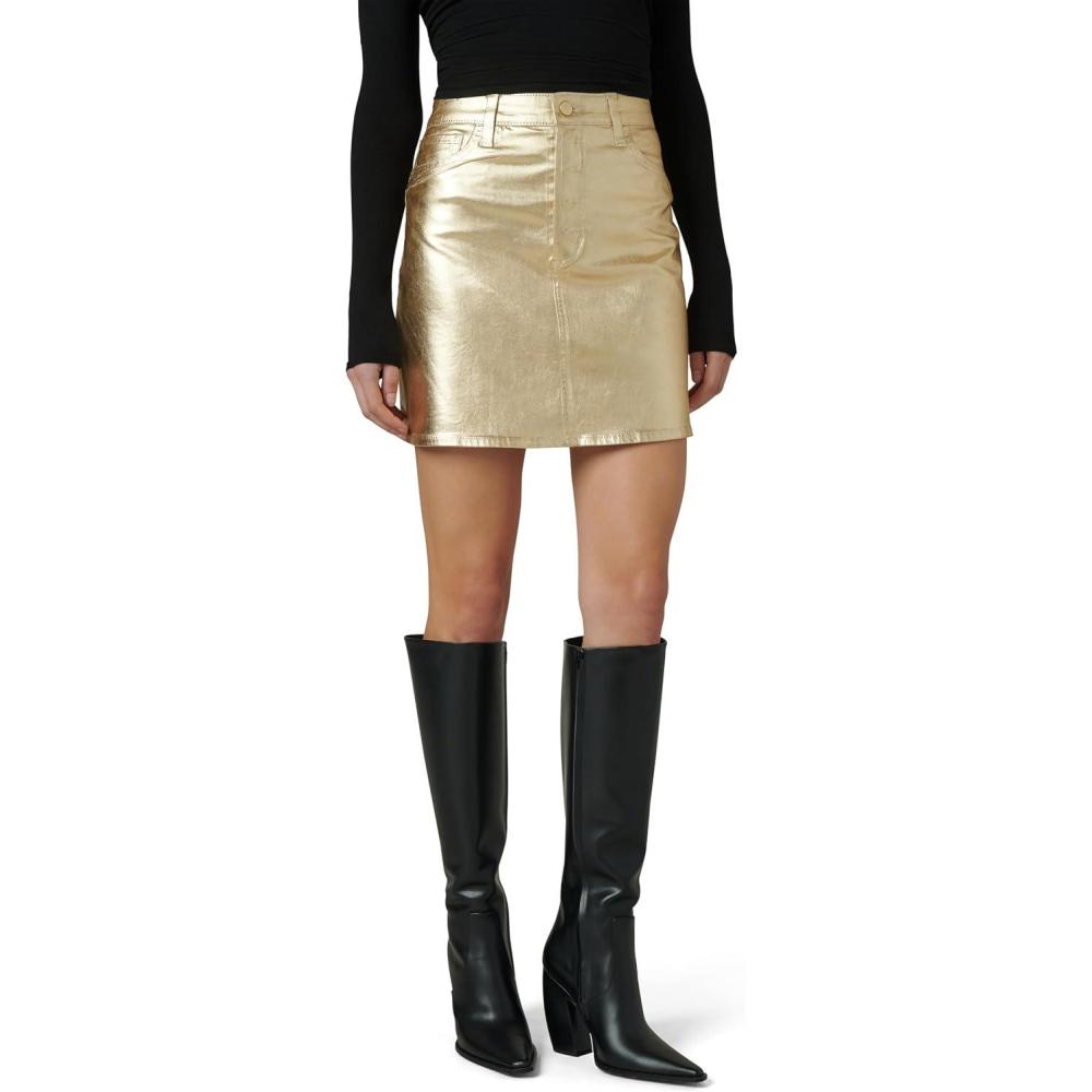 imageJoes Jeans Womens The Cara Foil Mini SkirtGold Foil