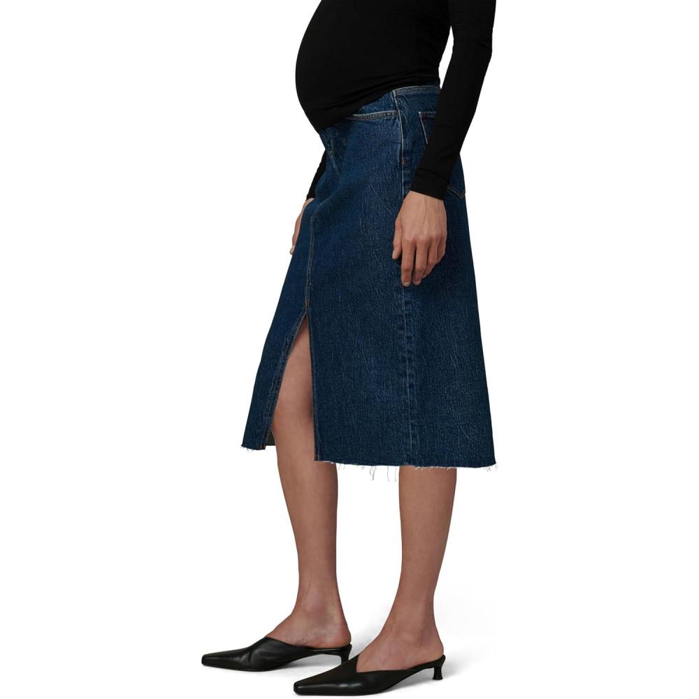 imageJoes Jeans Womens The Joplin Maternity Denim Knee Length SkirtBaby Steps