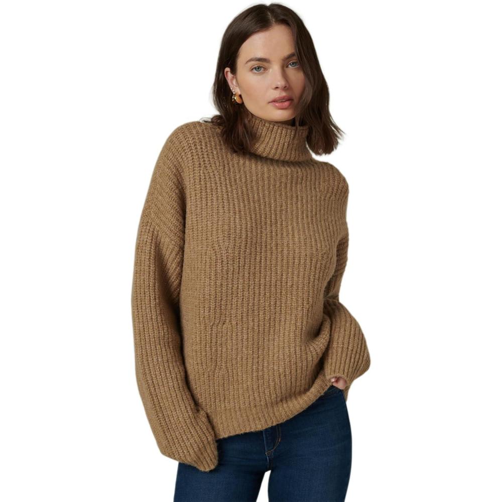 imageJoes Womens The High Neck Oversized Knit SweaterOatmeal