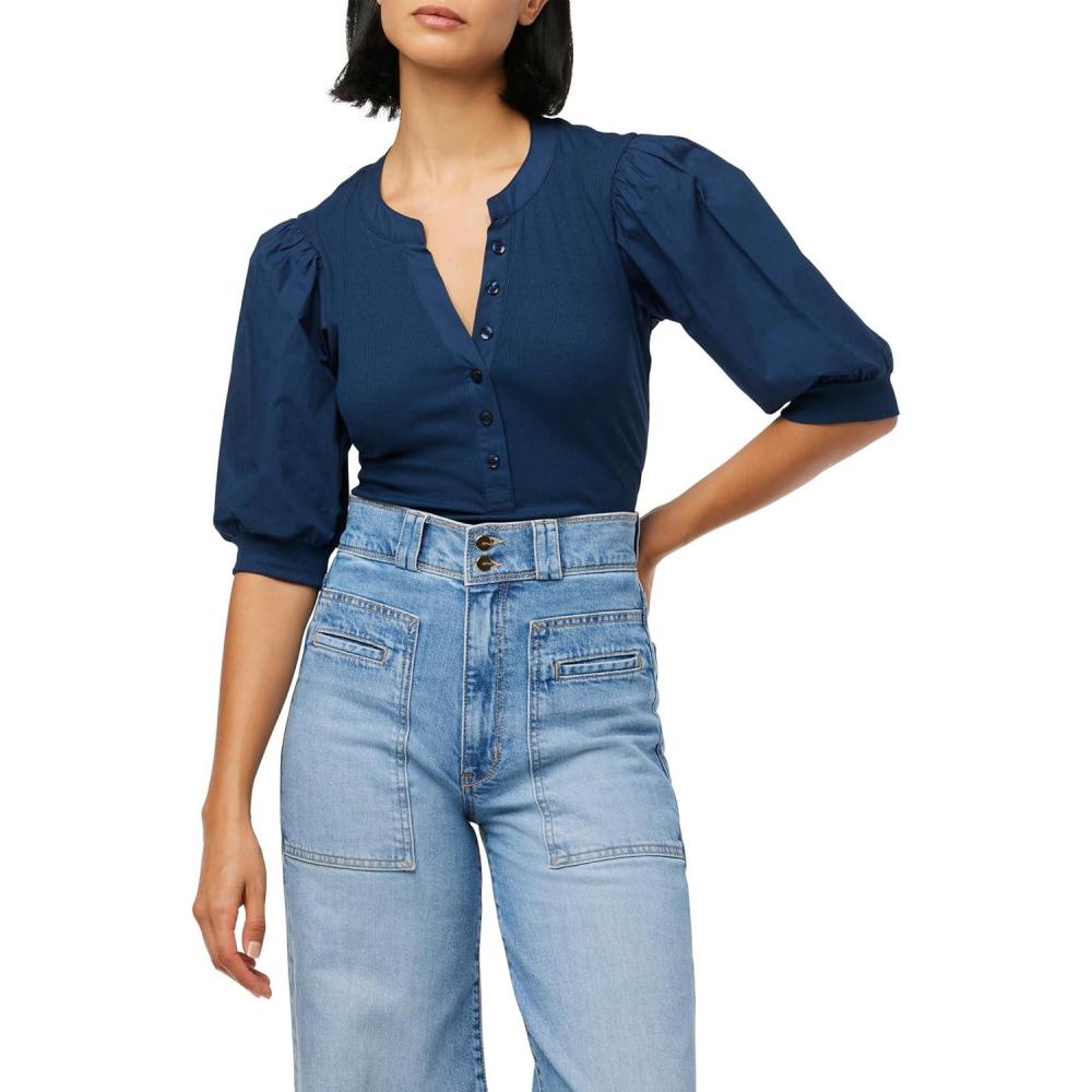 imageJoes Womens The Lena Short Sleeve BlousePageant Blue