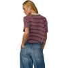 Joe’s Jeans Womens The Boxy Tee(Bordeaux Breton Stripe)