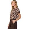 Joe’s Jeans Womens The Boxy Tee(Brown Sand Stripe)
