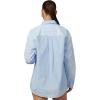 Joe’s Jeans Women’s The Boyfriend Button Down Long Sleeve Shirt(Blue/White Stripe)