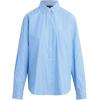 Joe’s Jeans Women’s The Boyfriend Button Down Long Sleeve Shirt(Sky Blue/White Stripe)