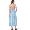 Joe’s Jeans Womens The Charlie Midi Sleeveless Dress(Blue/Rust Check)
