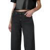 Joe’s Jeans Womens The Lou Lou Low Rise Wide Leg Jeans(Black Cat)