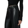 Joe’s Jeans Womens The Mia High Rise Wide Leg Jean(Black Vegan Leather)