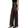Joe’s Jeans Womens The Mia High Rise Wide Leg Jean(Coffee Bean Vegan Leather)