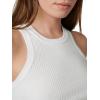 Joe’s Women’s Sleeveless Tank Top with Crew Neck and T Back, Fitted, Solid Fabric Pattern(Optic White)