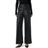 Joe’s Jeans Womens The Mia High Rise Wide Leg Jean(Black Vegan Leather)