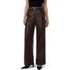 Joe’s Jeans Womens The Mia High Rise Wide Leg Jean(Coffee Bean Vegan Leather)
