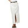 Joe’s Women’s The Eva High Rise Maxi Denim Skirt with Front Slit(Milk)