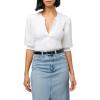 Joe’s Women’s The Lena Short Sleeve Blouse(Optic White)