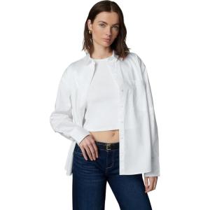 Joe’s Women’s The Boyfriend Button Down Long Sleeve Shirt(Optic White)